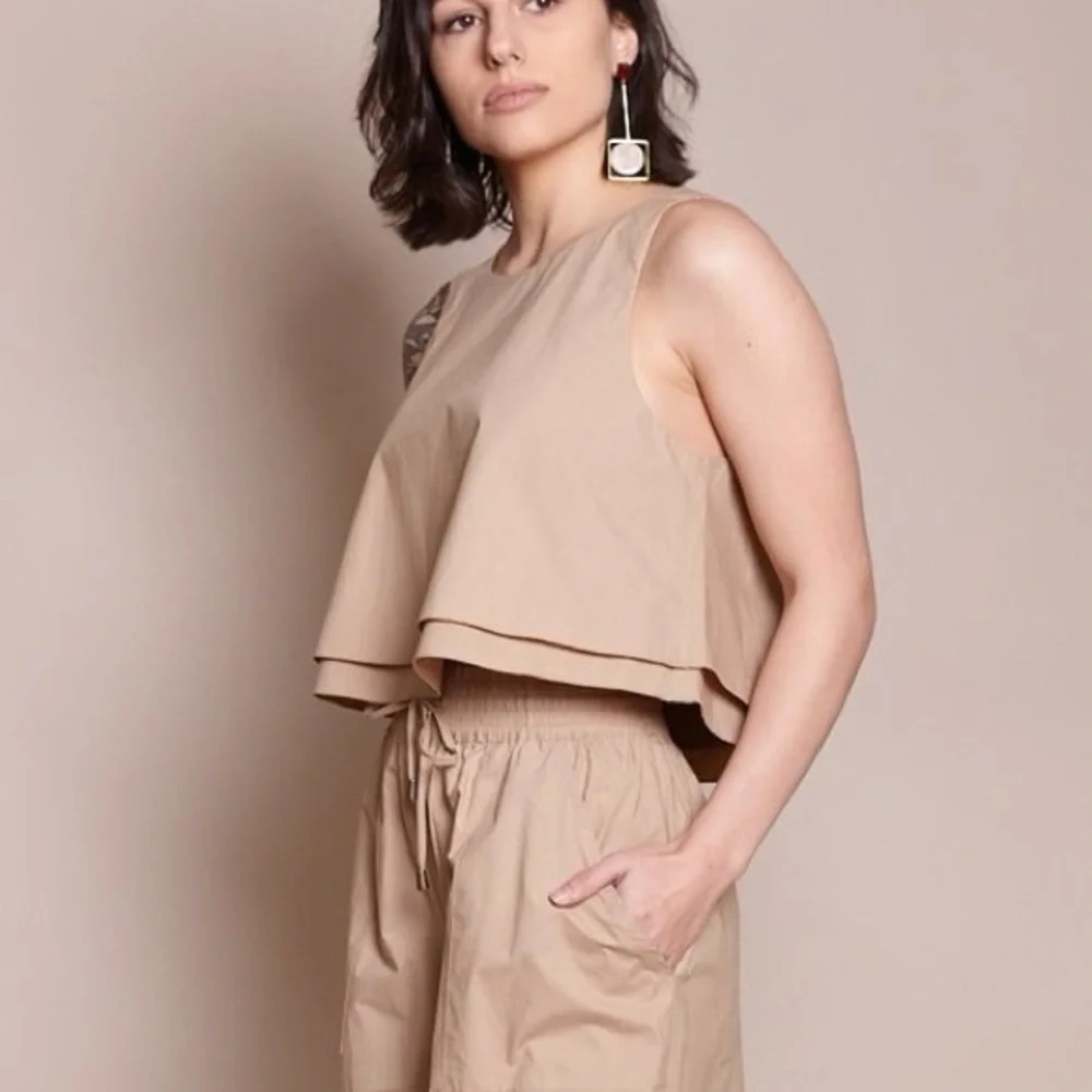 Apiece Apart Agnes Top Khaki - Picture 3 of 5